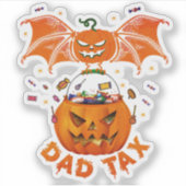 ヴィンテージおもしろい幽霊パンプキンハロウィーンパパ税 シール (正面)