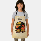 ヴィンテージおもしろい恐竜トレックスアットサンセットチニーレックス エプロン (インサイチュ)