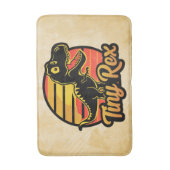 ヴィンテージおもしろい恐竜トレックスアットサンセットチニーレックス バスマット (正面縦)