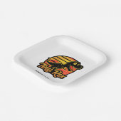 ヴィンテージおもしろい恐竜トレックスアットサンセットチニーレックス ペーパープレート (傾斜あり)