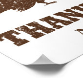 ヴィンテージおもしろい感謝祭ポスター ポスター (角)