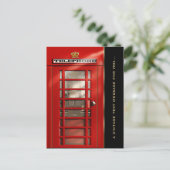 ヴィンテージおもしろい文字メッセージ赤電話ブース ポストカード (スタンド正面)