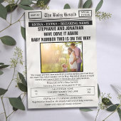 ヴィンテージおもしろい新聞写真第2ベビー散水 招待状