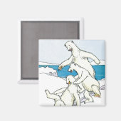 ヴィンテージおもしろい極熊 マグネット (正面/裏面)