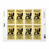 ヴィンテージおもしろい気強いスタウト・ビールラベル ラベル (フルシート)