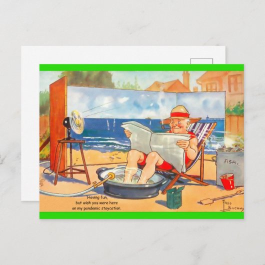 ヴィンテージおもしろい流行病患者の変更コピー ポストカード (正面/裏面)