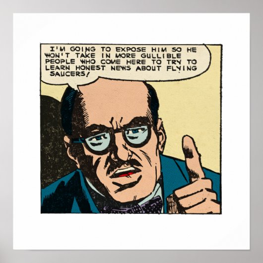 ヴィンテージおもしろい漫画は真実を偽のニュースを暴露する ポスター (正面)