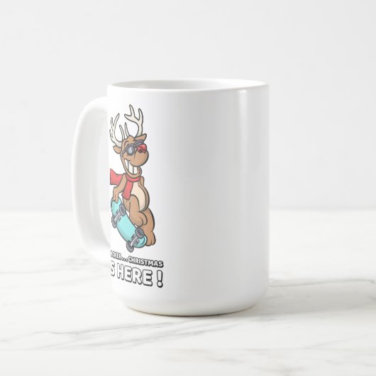 ヴィンテージおもしろい漫画ブックアポップ・アートのートスタイルクリスマス コーヒーマグカップ (正面左)