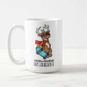 ヴィンテージおもしろい漫画ブックアポップ・アートのートスタイルクリスマス コーヒーマグカップ (左)