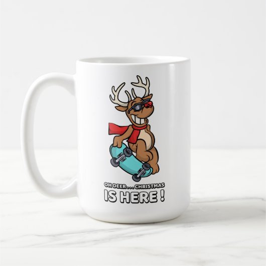 ヴィンテージおもしろい漫画ブックアポップ・アートのートスタイルクリスマス コーヒーマグカップ (左)