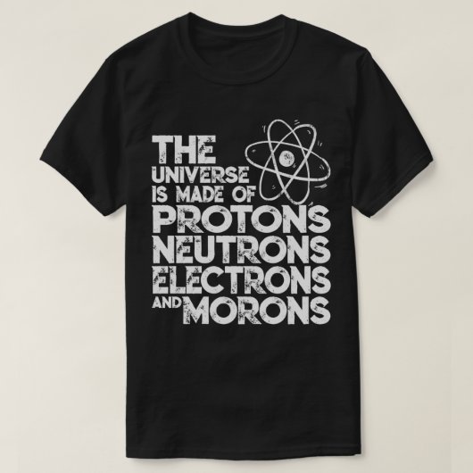 ヴィンテージおもしろい物理ジョークデザイン宇宙は Tシャツ (デザイン正面)