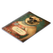 ヴィンテージおもしろい犬グラムレディースパイラルノート ノートブック (左側)