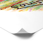 ヴィンテージおもしろい猫と子猫を揺りかごに ポスター (角)