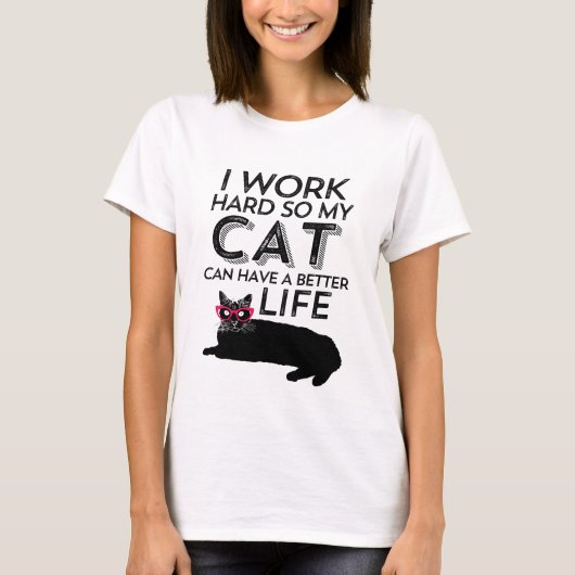 ヴィンテージおもしろい猫Tシャツ動物愛好家 Tシャツ (正面)