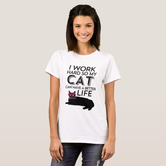 ヴィンテージおもしろい猫Tシャツ動物愛好家 Tシャツ (正面フル)