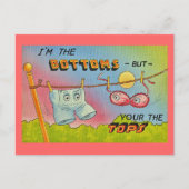 ヴィンテージおもしろい用衣服葉書 ポストカード (正面)