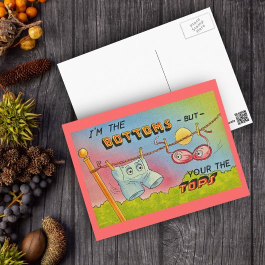 ヴィンテージおもしろい用衣服葉書 ポストカード