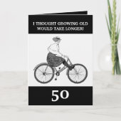 ヴィンテージおもしろい白黒シスター50誕生日 カード (正面)