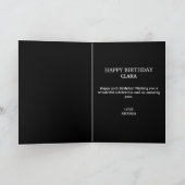 ヴィンテージおもしろい白黒シスター50誕生日 カード (内部)