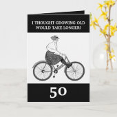 ヴィンテージおもしろい白黒シスター50誕生日 カード (黄色い花)