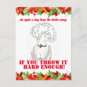 ヴィンテージおもしろい皮肉なラインアートウーマン ポストカード (正面)