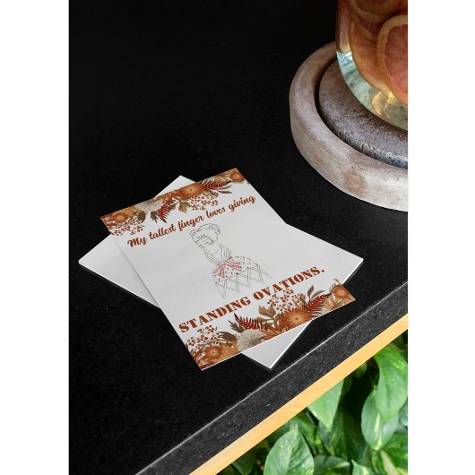 ヴィンテージおもしろい皮肉なラインアートウーマン ポストカード