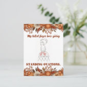 ヴィンテージおもしろい皮肉なラインアートウーマン ポストカード (スタンド正面)