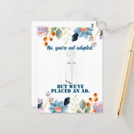 ヴィンテージおもしろい皮肉ラインアート女性はがき ポストカード