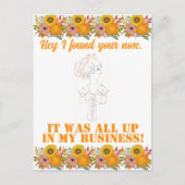 ヴィンテージおもしろい皮肉ラインアート女性はがき ポストカード (正面)