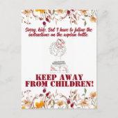 ヴィンテージおもしろい皮肉ラインアート女性はがき ポストカード (正面)