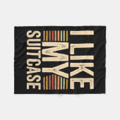 ヴィンテージおもしろい私は私のスーツケーストランプミーム2 フリースブランケット (正面(横))