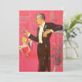 ヴィンテージおもしろい空白のアップタウンカクテルパーティの招待状 招待状 (スタンド正面)