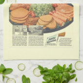 ヴィンテージおもしろい肉研究所及びタンパク質プラッタ キッチンタオル (折り畳み)