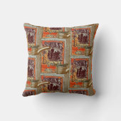 ヴィンテージおもしろい自転車の精子油缶アンティーク クッション (裏面)