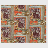 ヴィンテージおもしろい自転車精子油アンティーク缶缶 ラッピングペーパー (フラット)