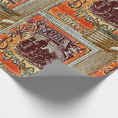 ヴィンテージおもしろい自転車精子油アンティーク缶缶 ラッピングペーパー (角)