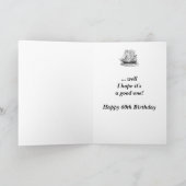 ヴィンテージおもしろい船第60誕生日 カード (内部)