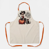 ヴィンテージおもしろい西ウィッチハロウィーン エプロン (正面)