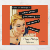 ヴィンテージおもしろい誕生日の吹アウトキャンドル ビールラベル (シングルラベル)