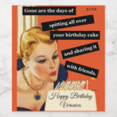 ヴィンテージおもしろい誕生日の吹アウトキャンドル ワインラベル (シングルラベル)