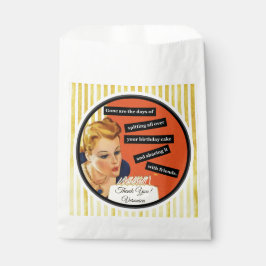 ヴィンテージおもしろい誕生日ガール吹ズアウトキャンドル フェイバーバッグ