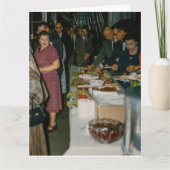 ヴィンテージおもしろい誕生日持ち帰り夕食カード サンキューカード (正面)