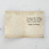 ヴィンテージおもしろい誕生日 – 古い言葉は言及しない カード (内部)