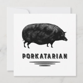 ヴィンテージおもしろい豚ベーコンラバーユーモア 招待状