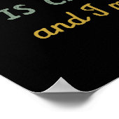 ヴィンテージおもしろい飛行機パイロットブルースカイが呼び出し中 ポスター (角)