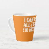 ヴィンテージおもしろい飲み放題だ退職した  カフェラテマグ (左アングル)