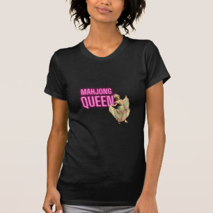 ヴィンテージおもしろい麻雀の女王 Tシャツ