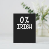 ヴィンテージおもしろい0%アイリッシュセントパトリックの日 ポストカード (スタンド正面)