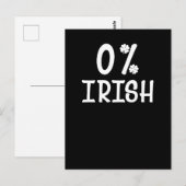 ヴィンテージおもしろい0%アイリッシュセントパトリックの日 ポストカード (正面/裏面)