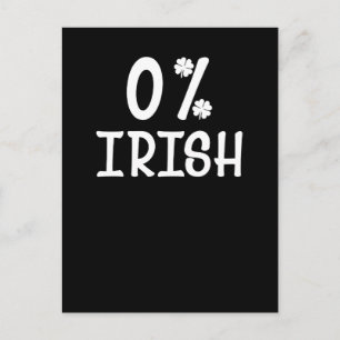 ヴィンテージおもしろい0%アイリッシュセントパトリックの日 ポストカード
